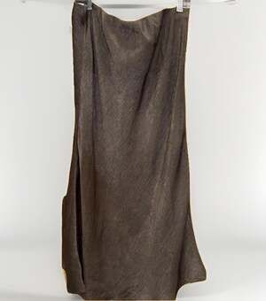 Bobeau SKIRT Brown Textured Pattern Flowy DarkFairy Midi Whimsigoth  L 30”W 31”L